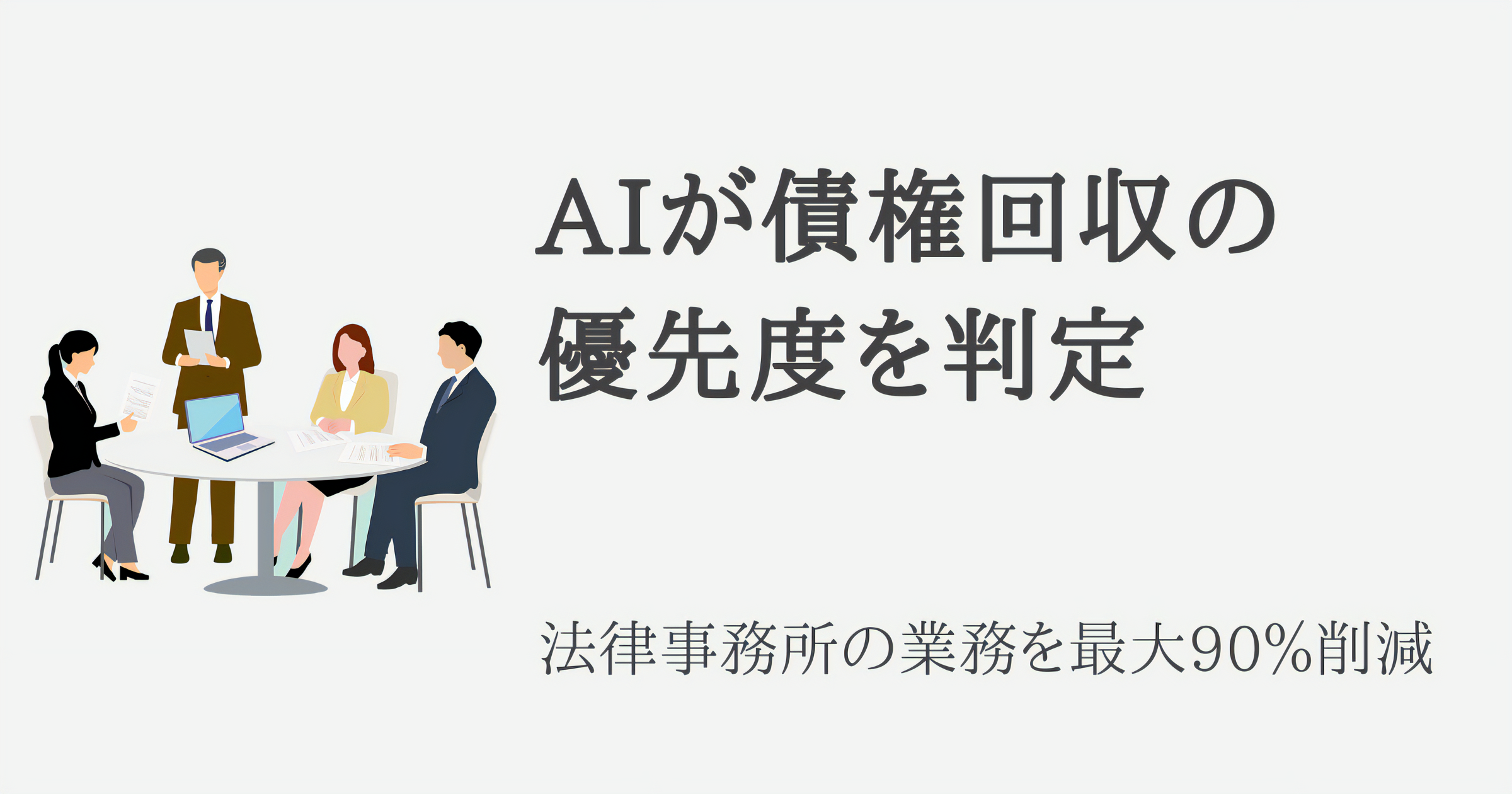 AIが債権回収の優先度を判定|法律事務所の業務を最大90%削減