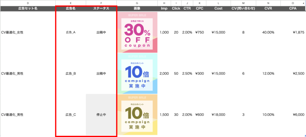 スプレッドシート版 管理・可視化